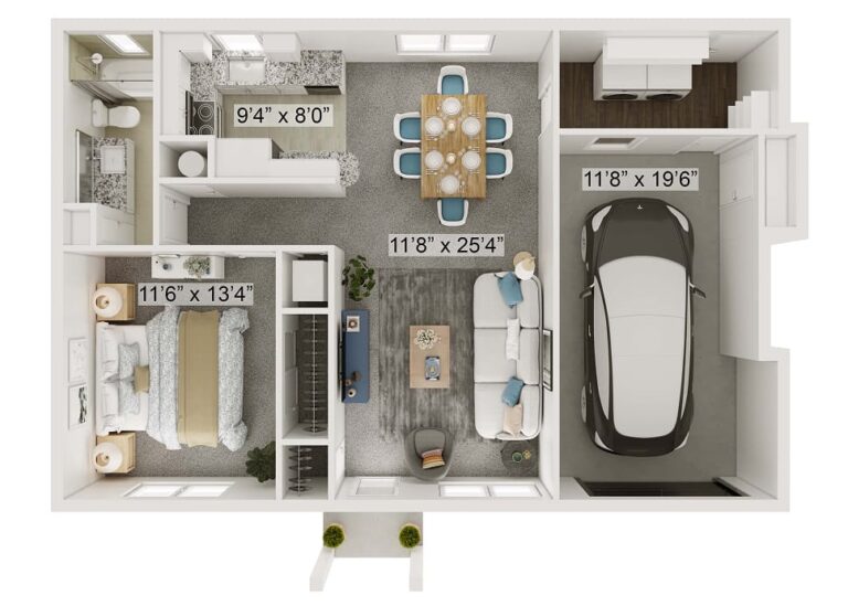 One Bedroom Duplex – Entry Fee