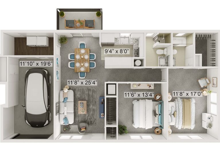 Two Bedroom Duplex – Entry Fee